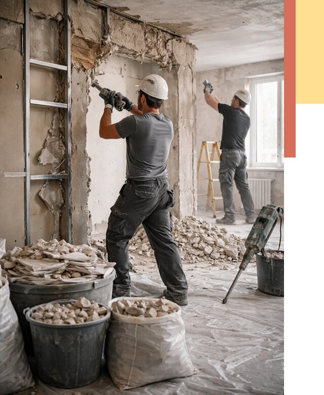 Демонтажные работы в Красноуфимске от 2742 руб. — услуги и цена под ключ | ОТДЕЛОЧНИК-Крф