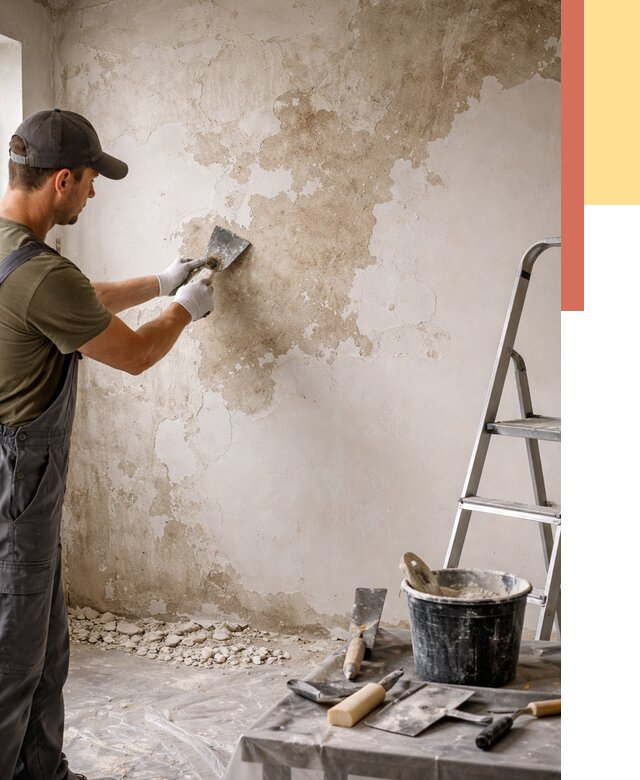 Снятие старой шпаклевки в Красноуфимске от 1879 руб. — быстро и недорого | ОТДЕЛОЧНИК-Крф