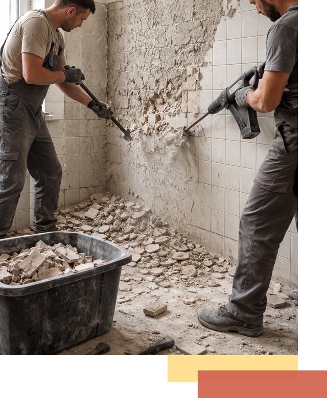 Демонтаж плитки со стен в Красноуфимске быстро и аккуратно