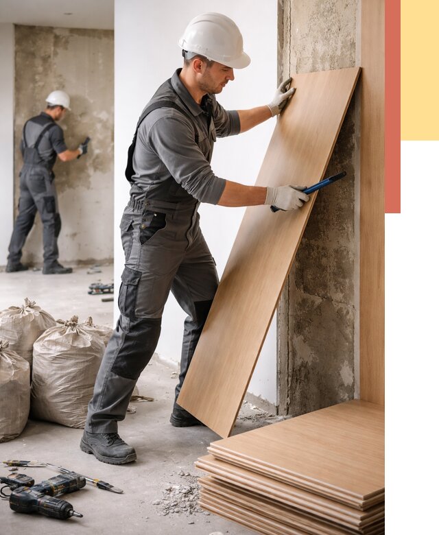 Демонтаж стеновых панелей в Красноуфимске от 3555 руб. за м² быстро и недорого | ОТДЕЛОЧНИК-Крф