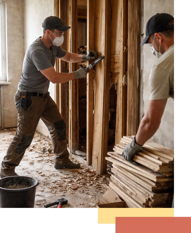 Демонтаж деревянных перегородок в Красноуфимске быстро и аккуратно