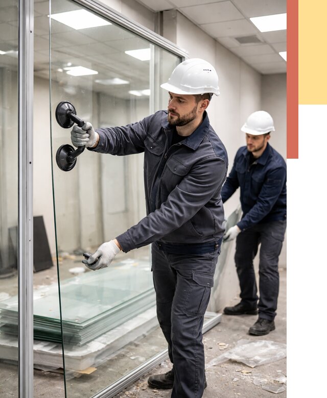 Демонтаж стеклянных перегородок в Красноуфимске от 3250 руб. — быстро и недорого | ОТДЕЛОЧНИК-Крф