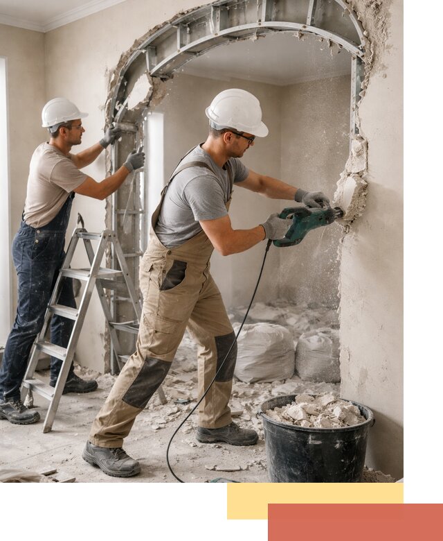 Демонтаж гипсокартонной арки в Красноуфимске быстро и аккуратно