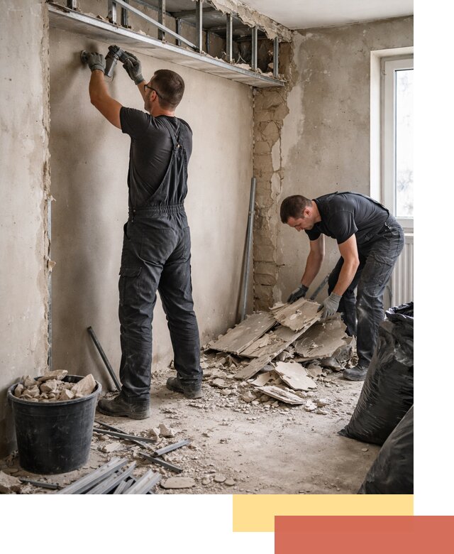 Демонтаж короба из гипсокартона в Красноуфимске быстро и аккуратно