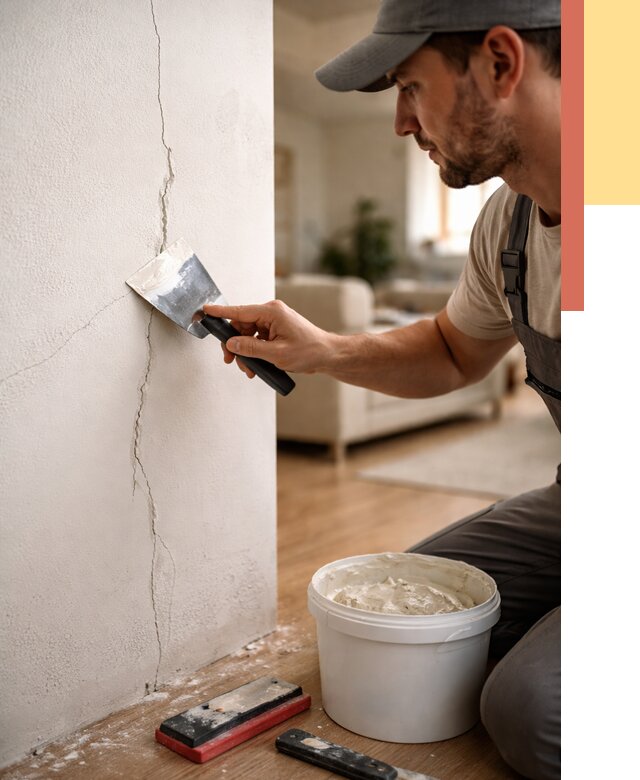 Заделка трещин и сколов в Красноуфимске от 2488 руб. — быстро и недорого | ОТДЕЛОЧНИК-Крф