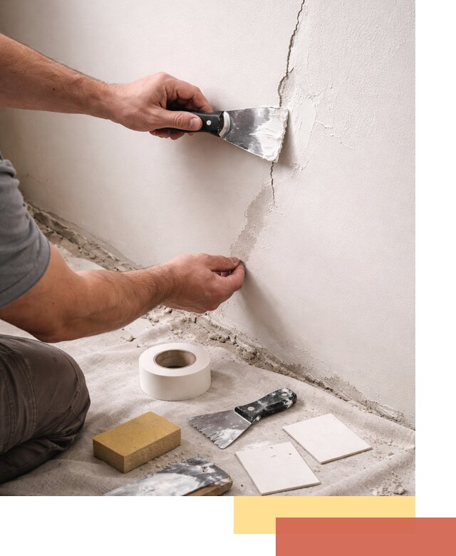 Заделка трещин и сколов в стенах и потолках в Красноуфимске