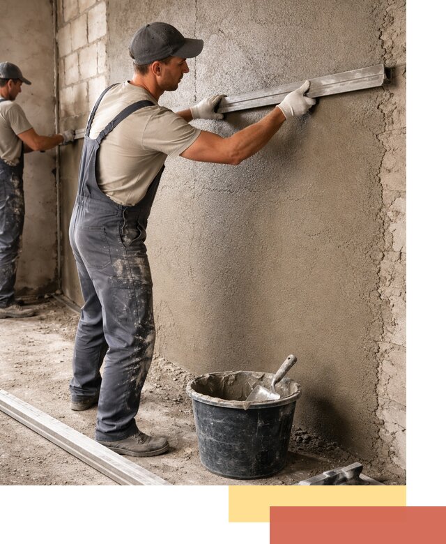 Штукатурка стен цементно-песчаная в Красноуфимске профессионально
