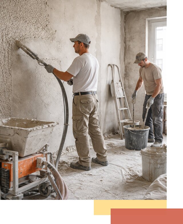 Машинная штукатурка стен в Красноуфимске — быстро и качественно