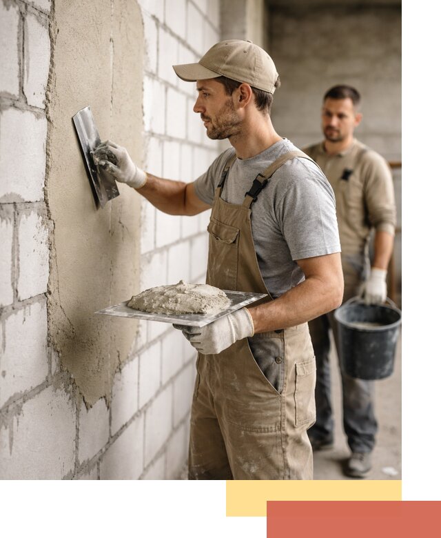 Штукатурка стен из газобетона в Красноуфимске под ключ