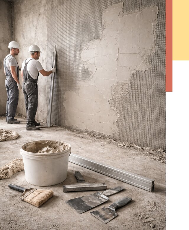 Штукатурка стен по сетке в Красноуфимске от 5586 руб./м2 — быстро и недорого | ОТДЕЛОЧНИК-Крф