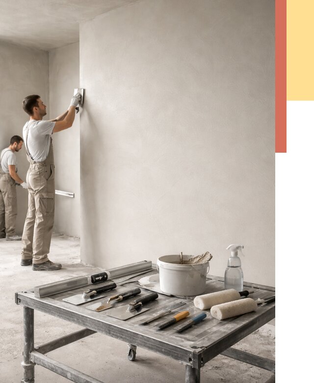 Штукатурка стен под покраску в Красноуфимске от 4571 руб./м² — качественно и недорого | ОТДЕЛОЧНИК-Крф