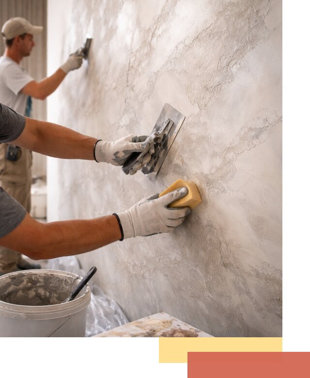 Декоративная штукатурка под мрамор в Красноуфимске для стен и потолков