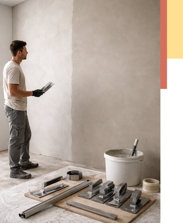 Нанесение микроцемента на стены в Красноуфимске от 3250 руб./м2 под ключ | ОТДЕЛОЧНИК-Крф