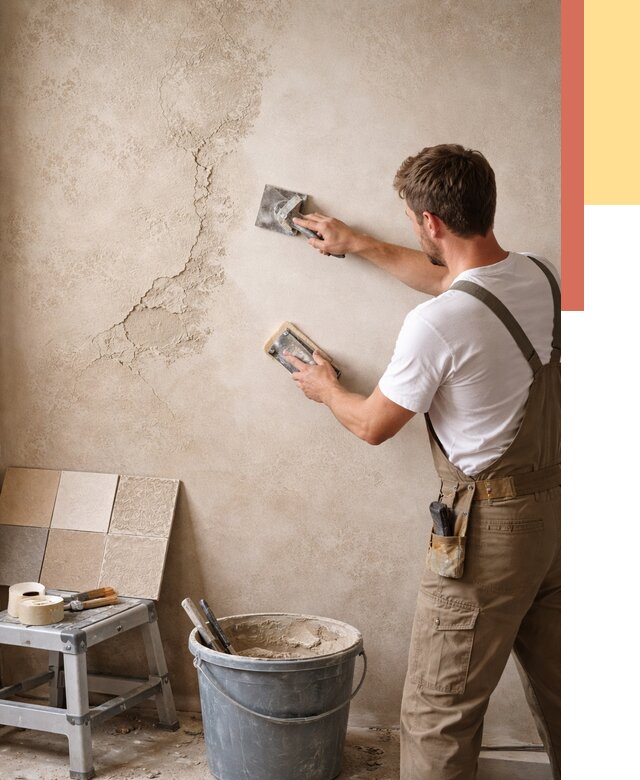 Ремонт декоративной штукатурки в Красноуфимске от 4571 руб. под ключ | ОТДЕЛОЧНИК-Крф