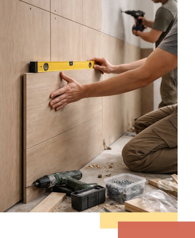 Профессиональный монтаж МДФ панелей на стены в Красноуфимске