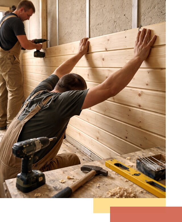 Монтаж деревянной вагонки на стены в Красноуфимске быстро и качественно