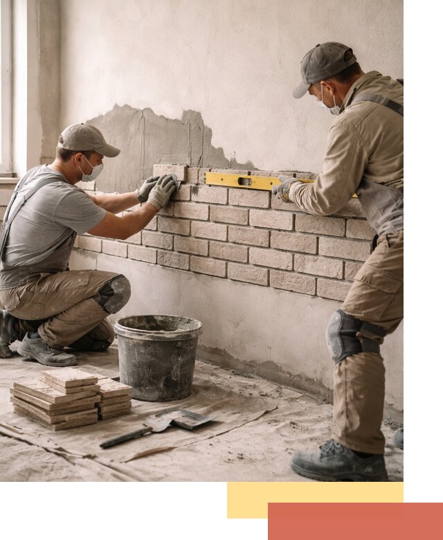 Монтаж декоративного кирпича профессионально в Красноуфимске