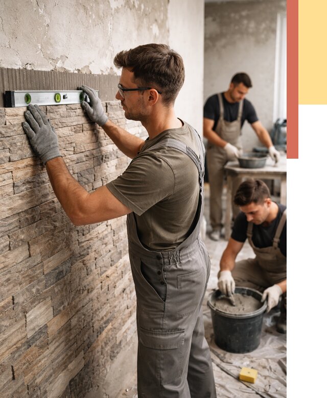 Монтаж искусственного камня в Красноуфимске от 4571 руб. под ключ | ОТДЕЛОЧНИК-Крф