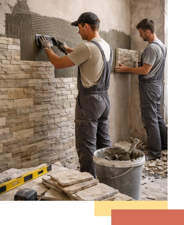 Монтаж искусственного камня в Красноуфимске — облицовка стен и фасадов