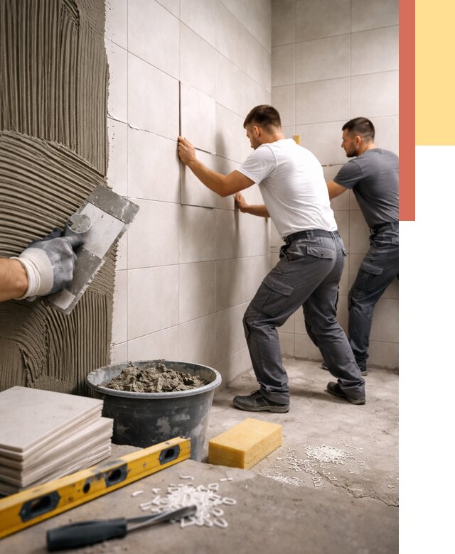 Укладка плитки на стены в Красноуфимске от 863 руб. — качественно и недорого | ОТДЕЛОЧНИК-Крф