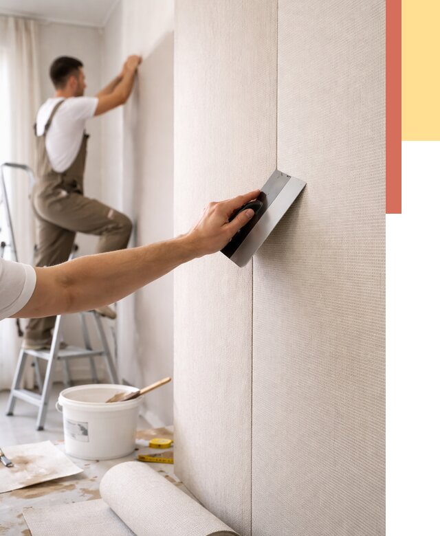 Поклейка текстильных обоев в Красноуфимске от 4571 руб. под ключ | ОТДЕЛОЧНИК-Крф