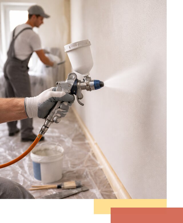 Покраска стен краскопультом в Красноуфимске быстро и качественно