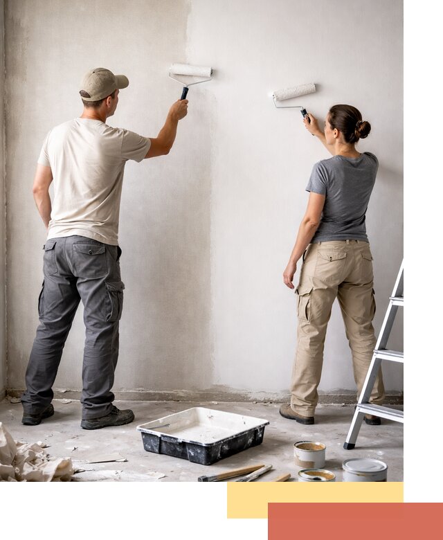 Окраска стен по стеклохолсту в Красноуфимске качественно и долговечно