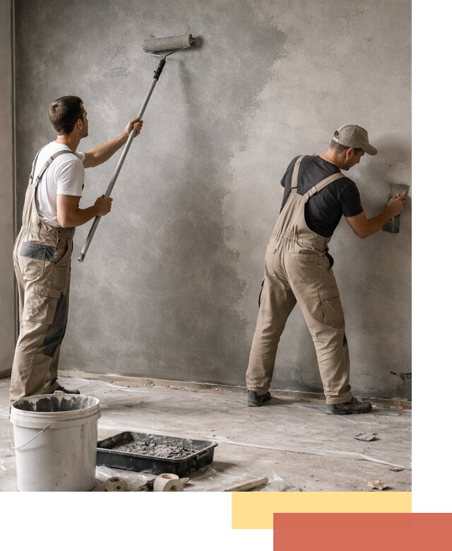 Покраска стен под бетон в Красноуфимске профессионально и недорого