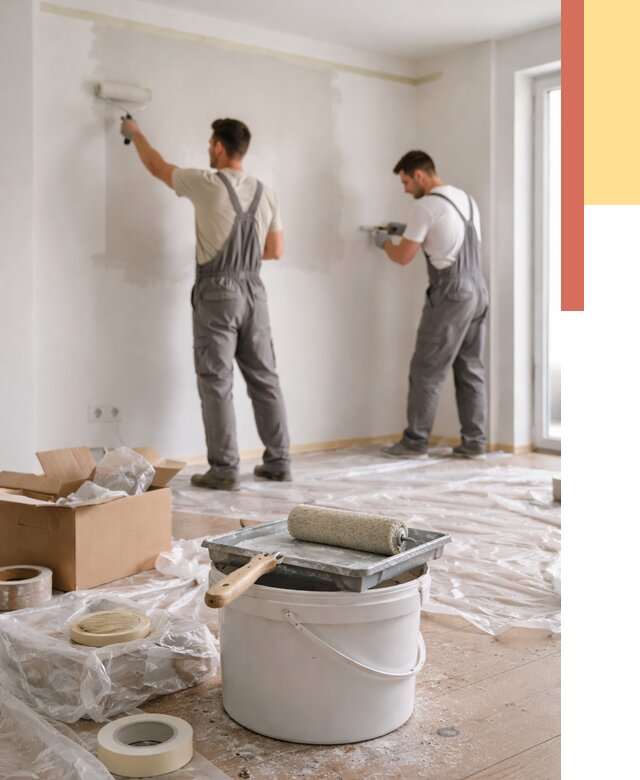 Покраска стен в квартире в Красноуфимске от 2539 руб/м2 — быстро и недорого | ОТДЕЛОЧНИК-Крф