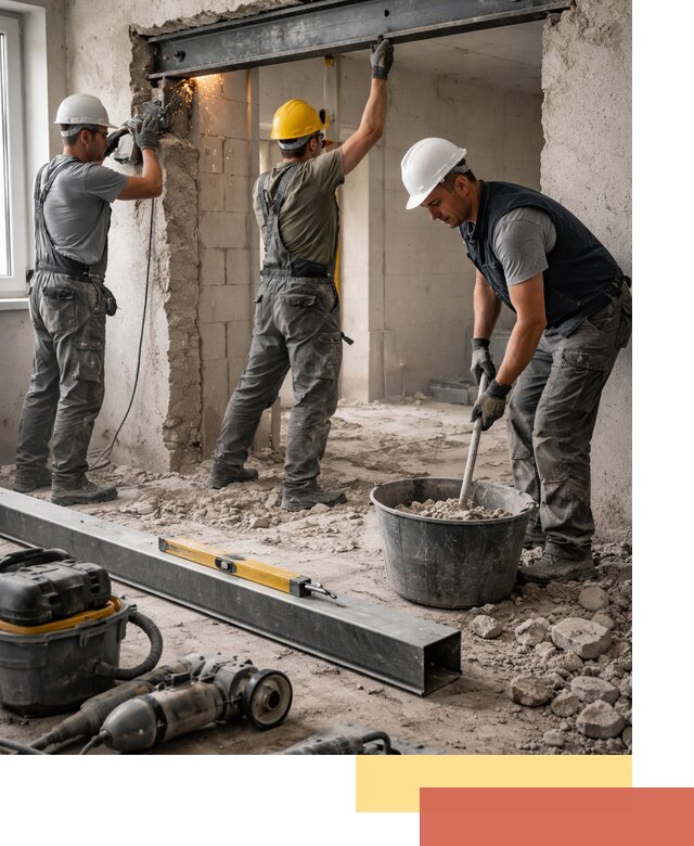 Создание проемов в стенах и несущих конструкциях в Красноуфимске