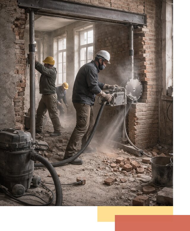 Прорезка проема в стене под дверной или оконный проем в Красноуфимске