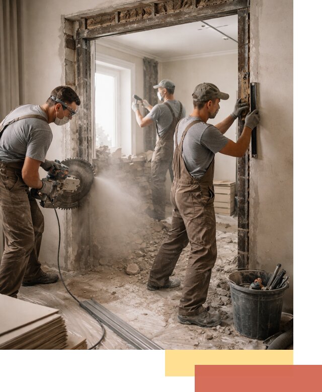 Расширение дверного проема под установку новой двери в Красноуфимске