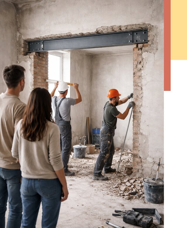 Усиление проема в стене в Красноуфимске от 9649 руб. — усиление дверного проема металлоконструкцией | ОТДЕЛОЧНИК-Крф