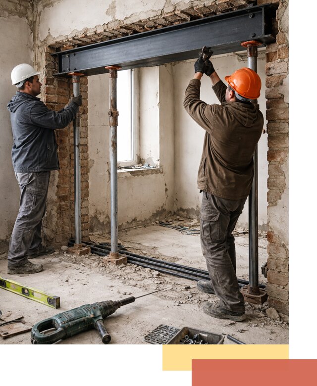 Усиление проема в стене в Красноуфимске для расширения и безопасности