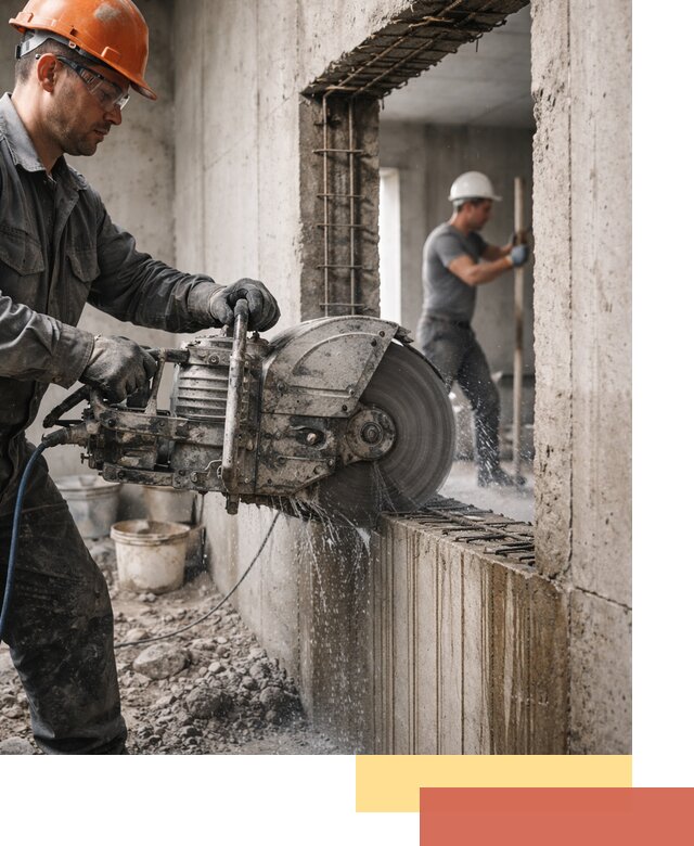 Алмазная резка проемов в Красноуфимске быстро и точно