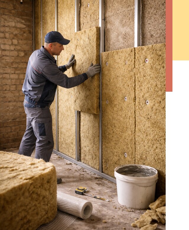 Утепление стен минватой в Красноуфимске от 1371 руб./м2 — недорого и быстро | ОТДЕЛОЧНИК-Крф