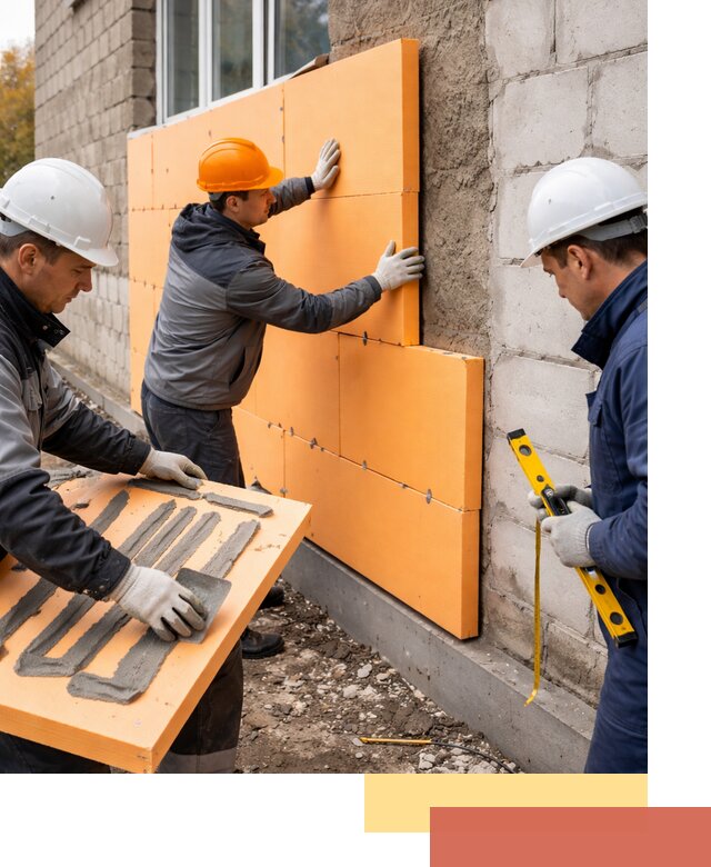 Утепление фасада пеноплексом под ключ в Красноуфимске