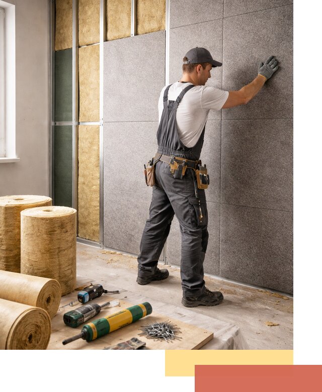 Профессиональная шумоизоляция стен в Красноуфимске для квартиры и офиса