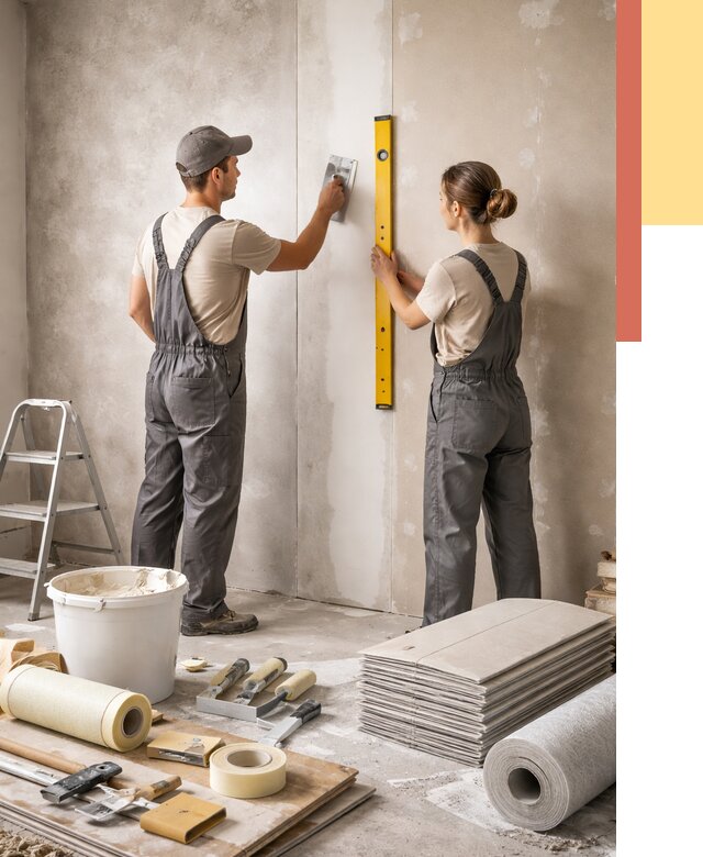 Отделка стен в Красноуфимске от 1524 руб/м² — недорого, быстро, под ключ | ОТДЕЛОЧНИК-Крф