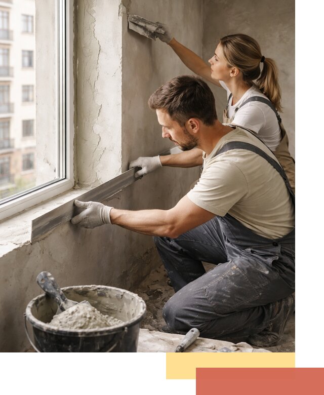 Штукатурка откосов дверей и окон профессионально в Красноуфимске