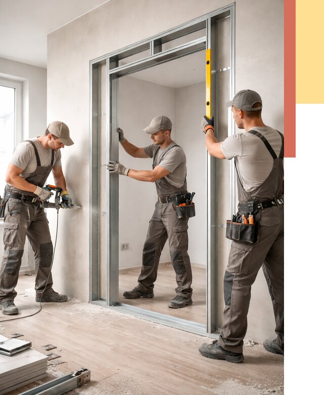 Устройство дверного проема в перегородке в Красноуфимске от 4571 руб. под ключ | ОТДЕЛОЧНИК-Крф