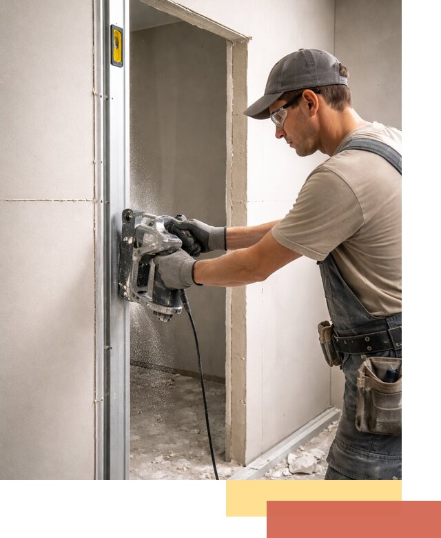 Устройство дверного проема в перегородке в Красноуфимске