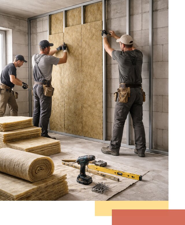 Шумоизоляция перегородок из блоков в Красноуфимске — монтаж и защита шумоизоляцией