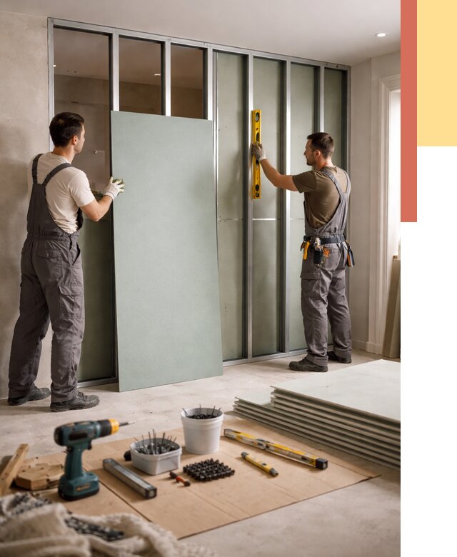 Перегородка из влагостойкого гипсокартона в Красноуфимске от 4875 руб. — монтаж под ключ | ОТДЕЛОЧНИК-Крф