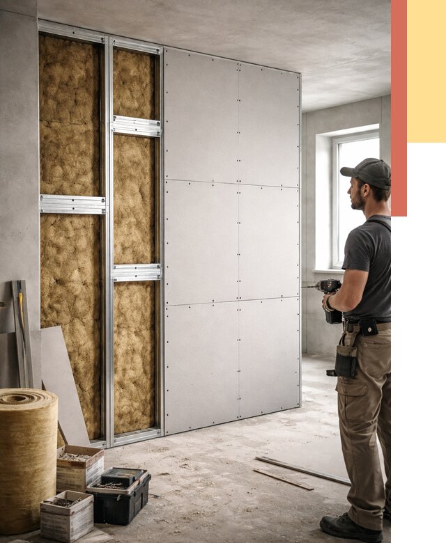 Усиленная перегородка под навеску в Красноуфимске от 13001 руб. — монтаж под ключ | ОТДЕЛОЧНИК-Крф