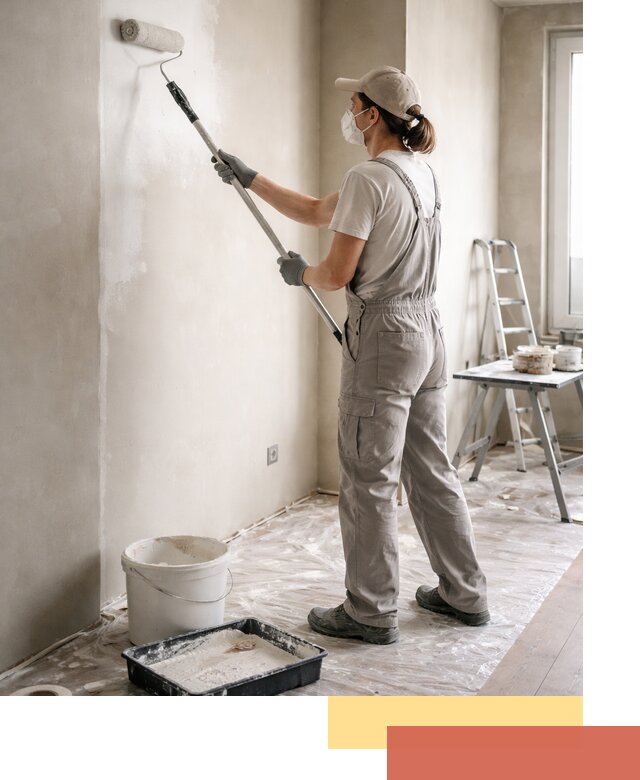 Покраска перегородок из гипсокартона в Красноуфимске качественно и недорого