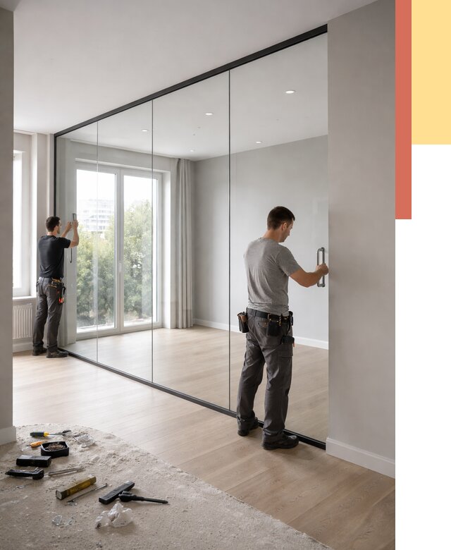 Изготовление стеклянных перегородок в Красноуфимске от 12544 руб. под ключ | ОТДЕЛОЧНИК-Крф