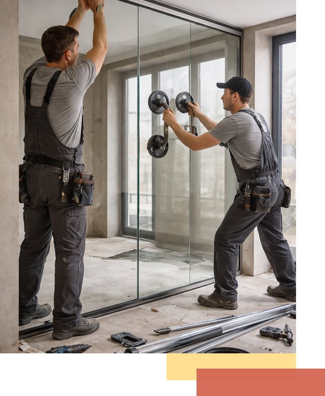 Цельностеклянные перегородки под ключ в Красноуфимске