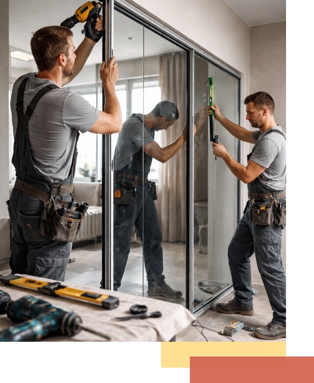 Каркасные стеклянные перегородки под ключ в Красноуфимске