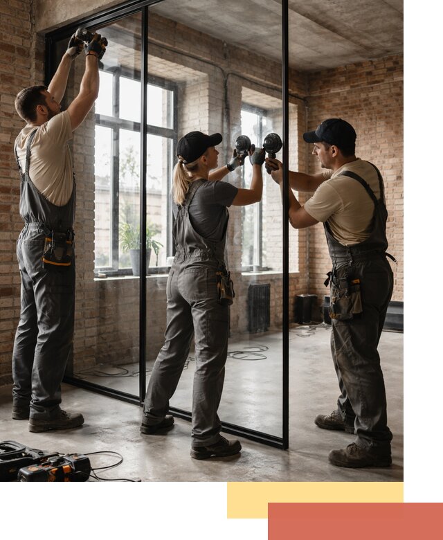 Стеклянные перегородки лофт — изготовление и монтаж в Красноуфимске